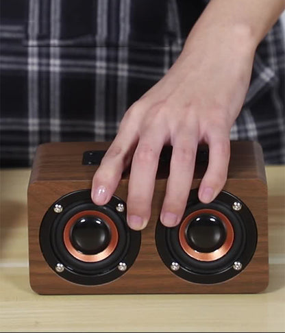 Portable Wood Time Display Wireless Speaker Alarm Clock