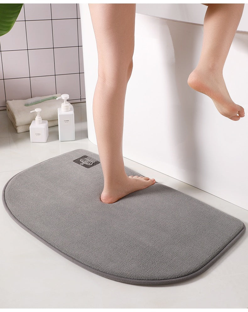 Coral Velvet Mat Absorbent Non-Slip Carpet Bathroom Blanket For Home School(Big)