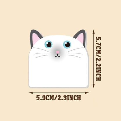 Custom 30 Sheets Adhesive Cute Cat Sticky Notes Writing Pads