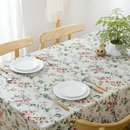 Spring Summer Floral Round Tablecloth