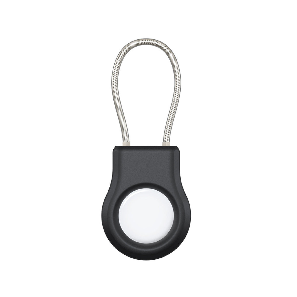 Lock Case with Wire Cable Anti-Lost Protective Case with Keyring for Luggage, Key, Backpack