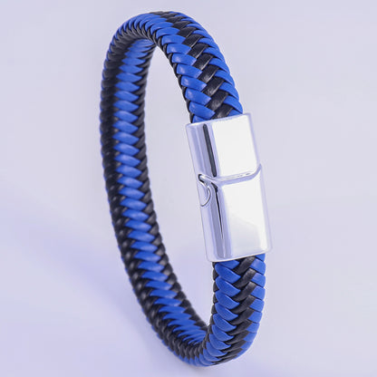 Leather Bracelet with Matel Closure