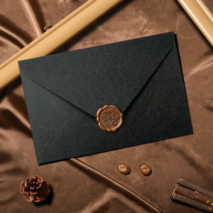 A4 Velour envelope Document Holder Bag File Folder With Wax Seal Stamp