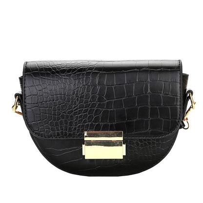 Women's Mini Alligator Print Crossbody Flap Closure PU Leather Shoulder Bag W/Adjustable Strap