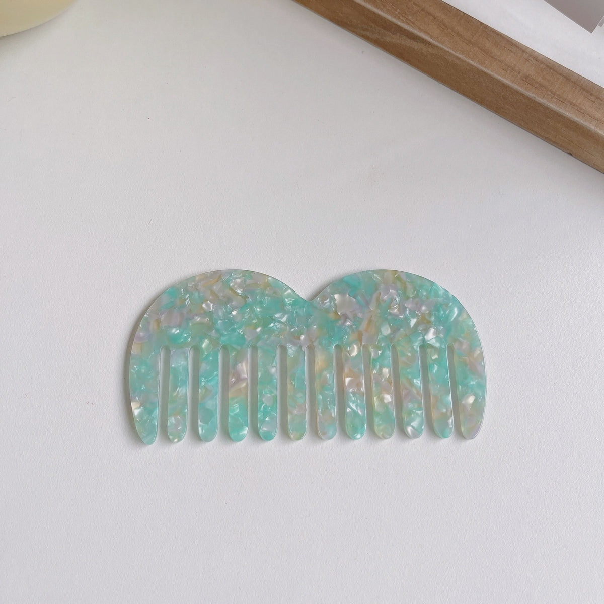 PortableBeard-Shaped Acetate Wide-Tooth Comb Hair Comb