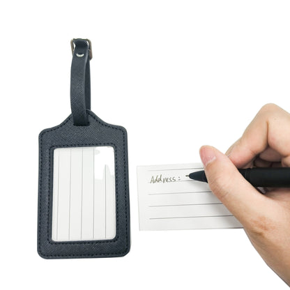 Rectangular Shape PU Leather Luggage Tag (Size M)