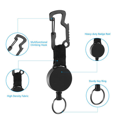 Outdoor Multitool Heavy Duty Carabiner Badge Holder