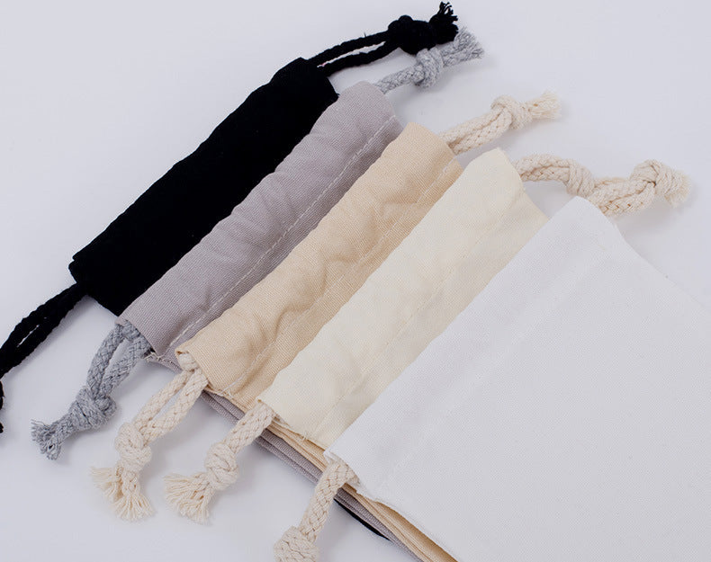 Custom Colorful 8 Oz Cotton Canvas Cloth Drawstring Bags Jewelry Wedding Candy Gift Bags