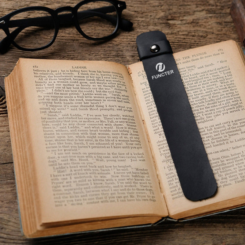 PU Leather Bookmark Classic Stitched Bookmark Page Markers Reading Gifts