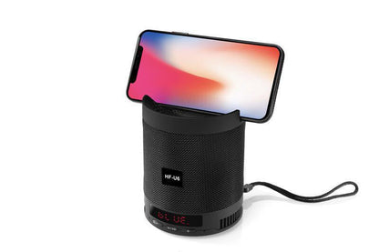 LED Screen Stereo Wireless Speaker Phone Holder w/Lanyard