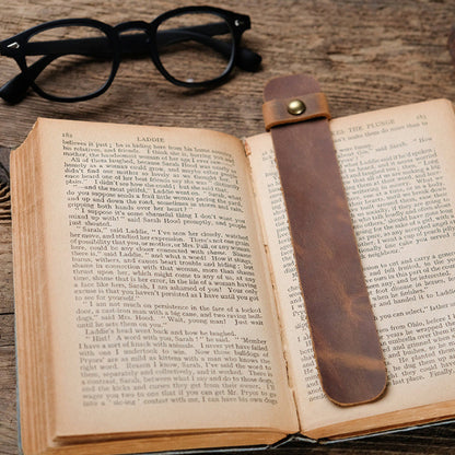 PU Leather Bookmark Classic Stitched Bookmark Page Markers Reading Gifts