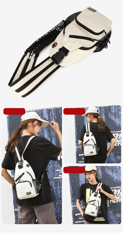 Oxford Sling Bag Chest Bag Shoulder Backpack Crossbody Bag For Men Women And Students
