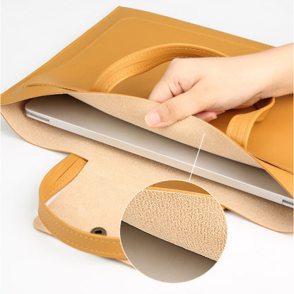 PU Leather 13" Laptop Bag Laptop Sleeve With Carrying Handle For Men And Women