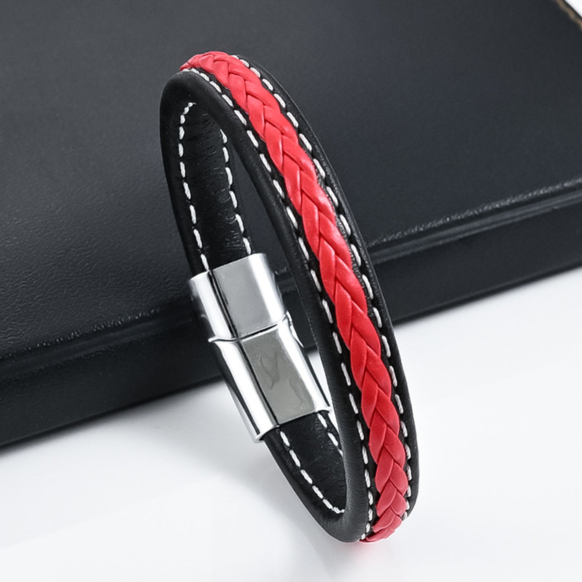 PU Fashion Woven Bracelet for Man