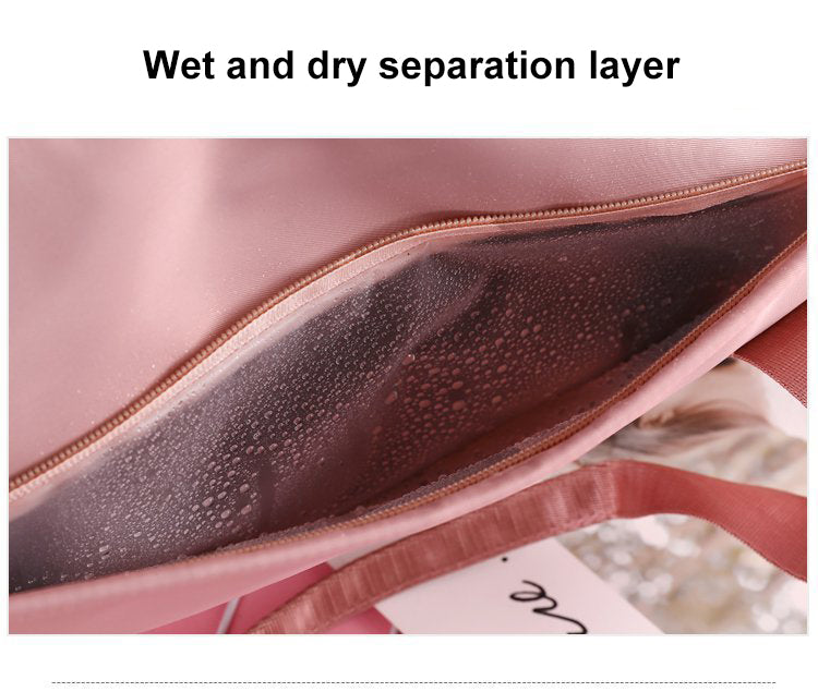 Wet and Dry Separated Oxford Tote Bag Swimming Bag Gym Bag for Beach/Fitness/Travel