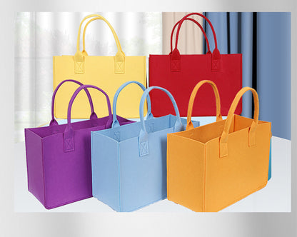 Felt Tote Bag Large Capacity Grocery Bag Portable Reusable Bag with Handle ( Small )