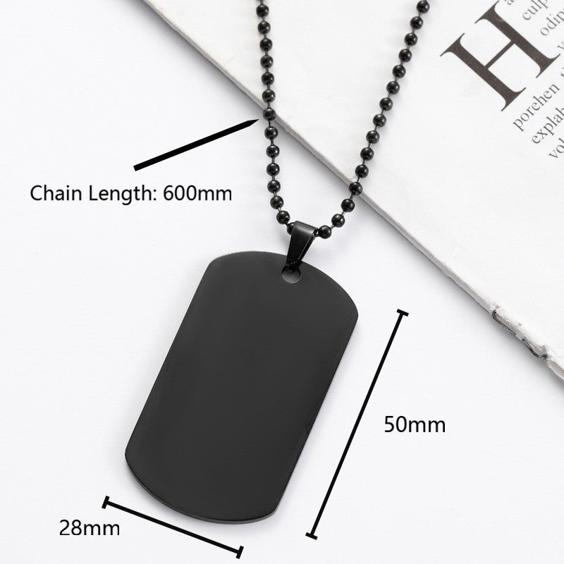 Polished Stainless Steel Pendant Bead Necklace