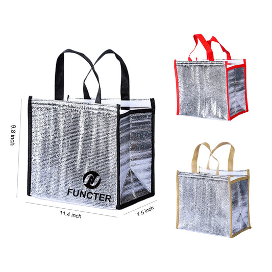 Aluminum Foil Insulated Cooler Bag 11.4 x 9.8"