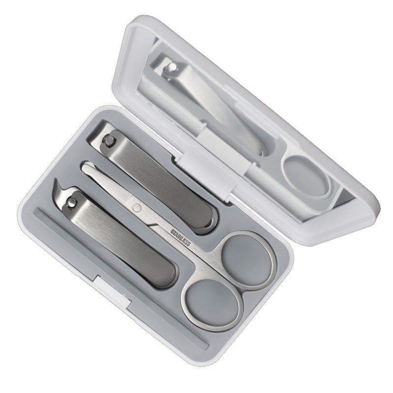 4" 1 Stainless Steel Professional Pedicure Kit Nail Scissors Grooming Kit With White Box Mirror