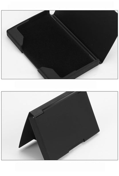Stainless Steel Business Card Holder W/Plastic Cover