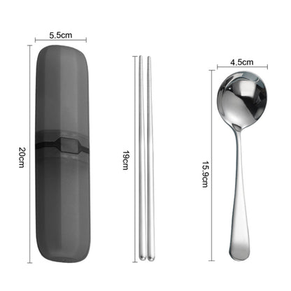 Travel Stainless Steel Spoon Chopsticks Cutlery Set