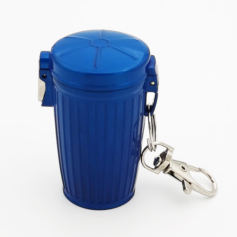 Metal Storage Bucket Keychain