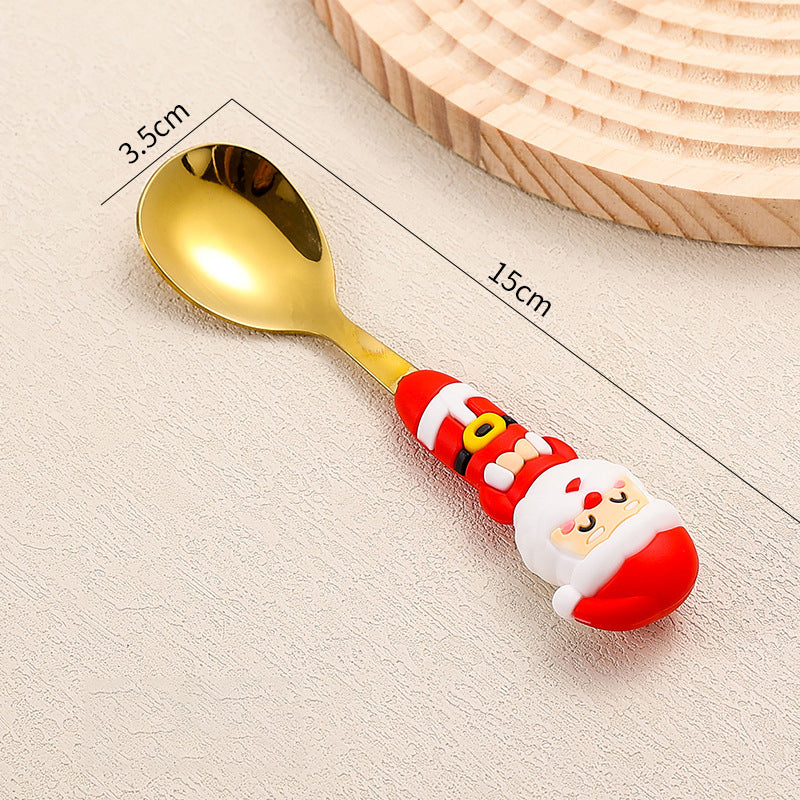 Stainless Steel Christmas Tableware 4 Piece Stainless Steel Flatware
