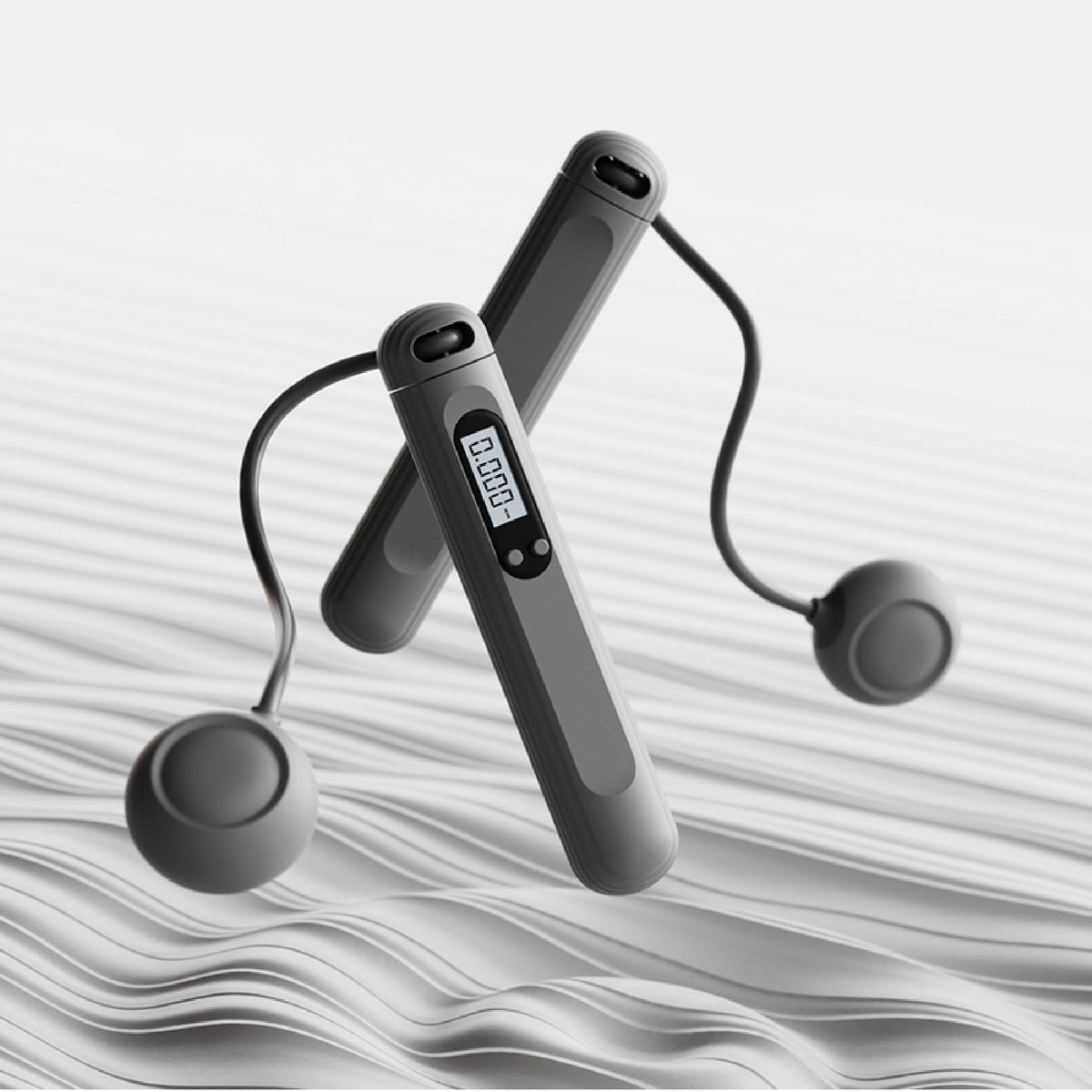 Cordless Jump Rope with Counter Digital Ropeless Jump Rope with Small Ball and Skipping Rope