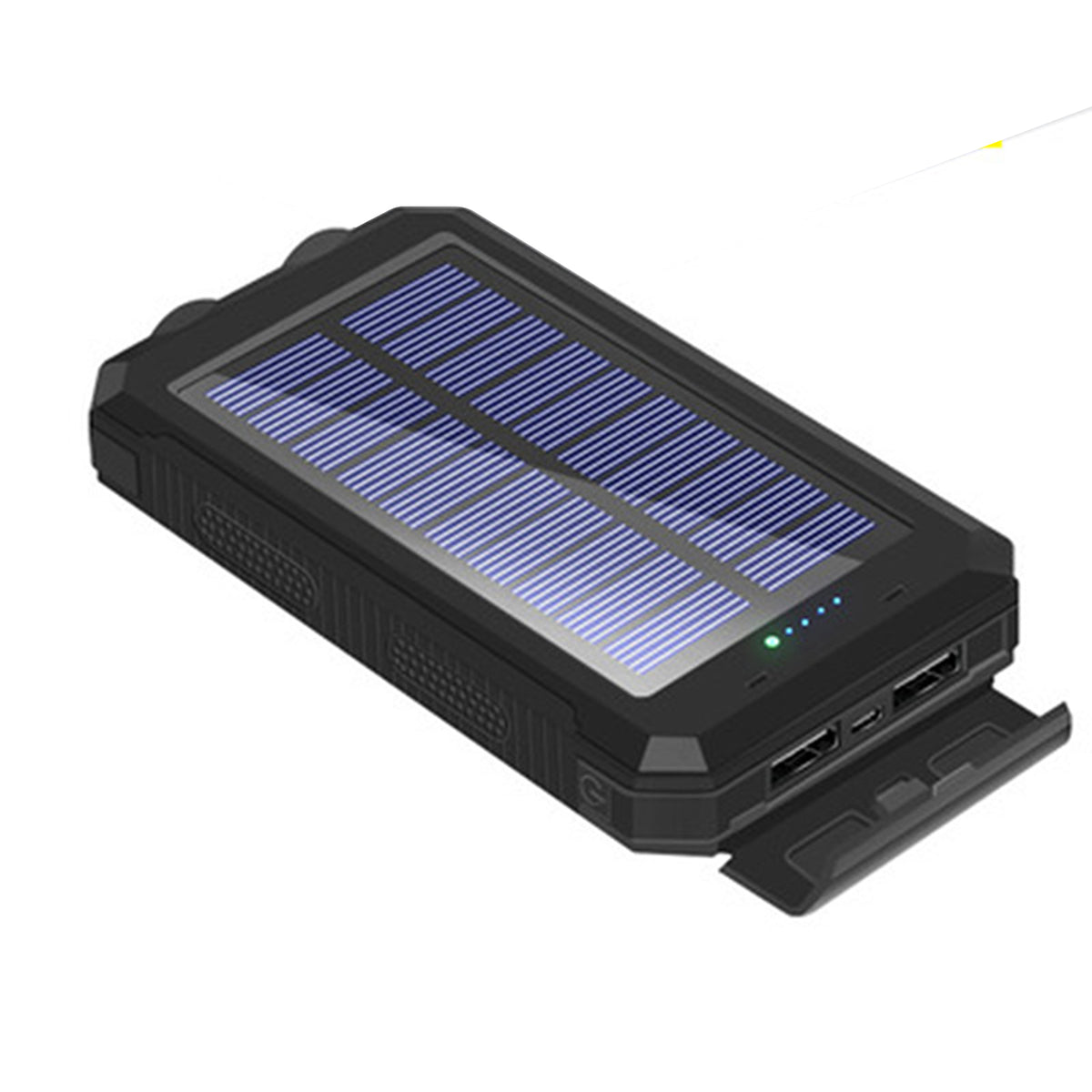 10000mAh Solar Dual Port Water Resistant Power Bank W/ 2 LED Lights