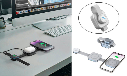 3" 1 Foldable Magnetic Wireless Charger Wireless Charging Pad For Multiple Device-Full color Print