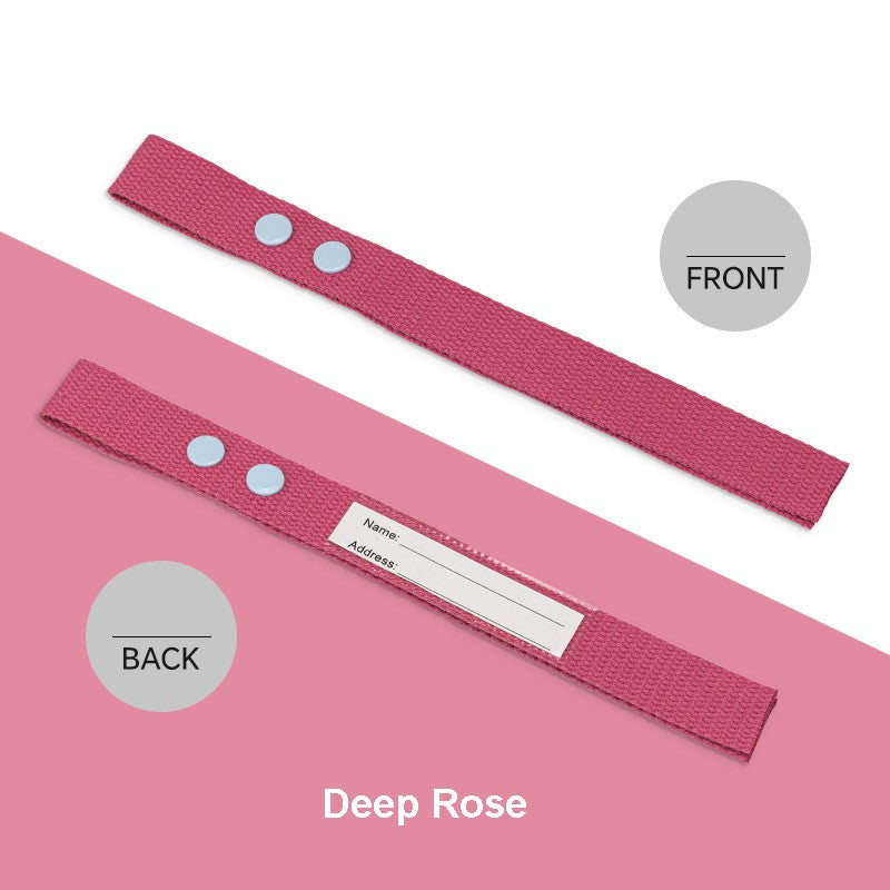 Cotton Luggage Strap Travel ID Tag Bag Claim Tag Airline Bag Tag with Back Info Card