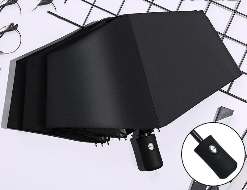 Automatic 8-Rib Black Coated Umbrella