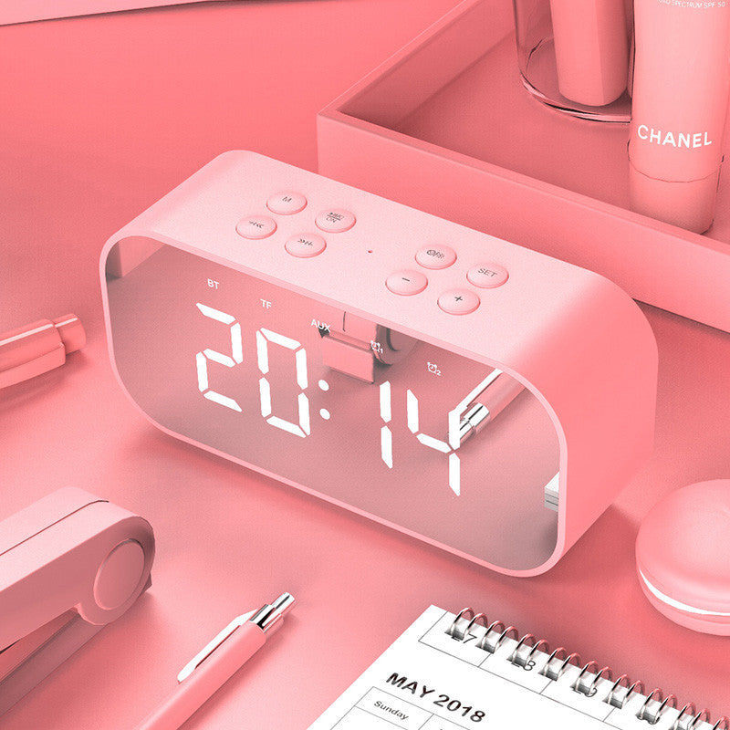 Mirror Screen Wireless Speaker Alarm Clock