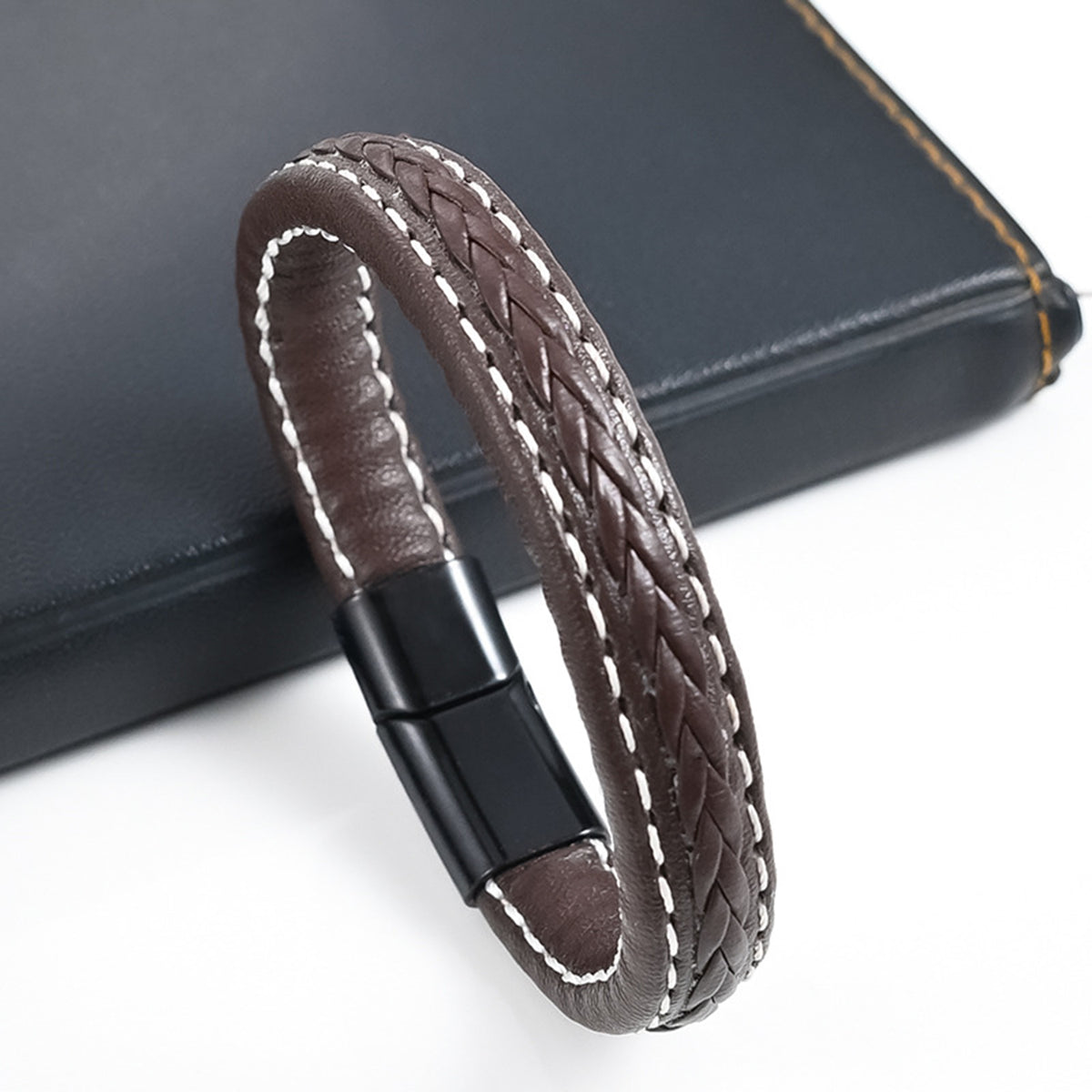 PU Fashion Woven Wristband for Man