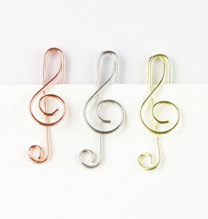 20 pcs Mini Musical Notes Paper Clips
