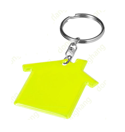 House Shape Reflective Keytag