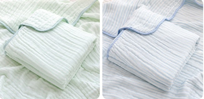 Soft 6-Layer Wash Cloths Muslin Towel Baby Bath Towel Burp Cloths Baby Toddler Blanket 43"x 43"