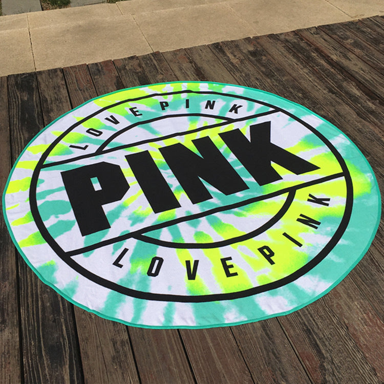 63 x 63" Custom Shape Towel Round Shaped Microfiber Beach Towels - Two Side Printing