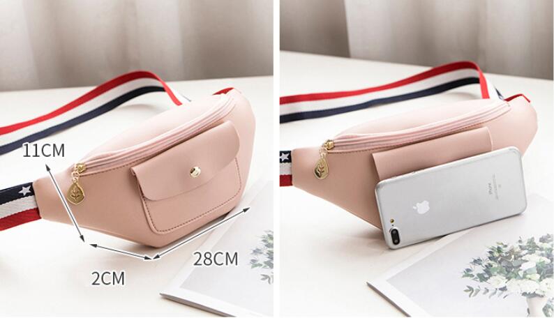 PU Leather Waist Fanny Bag For Lady