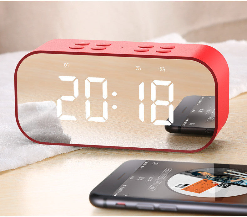 Mirror Screen Wireless Speaker Alarm Clock