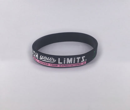 Color Filled 2 Colors Silicone Wristband