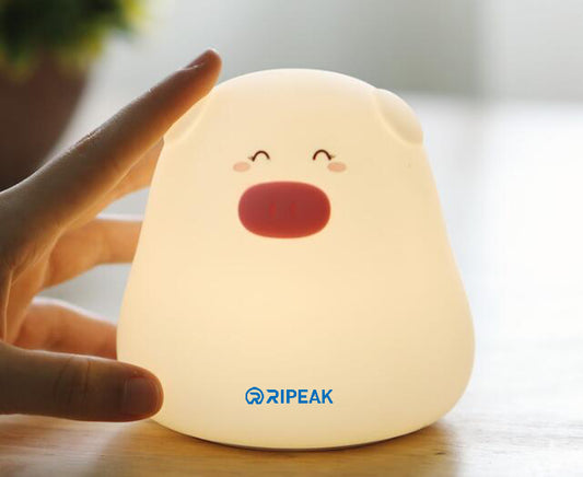 Little White Pig Silicone Patted Lamp