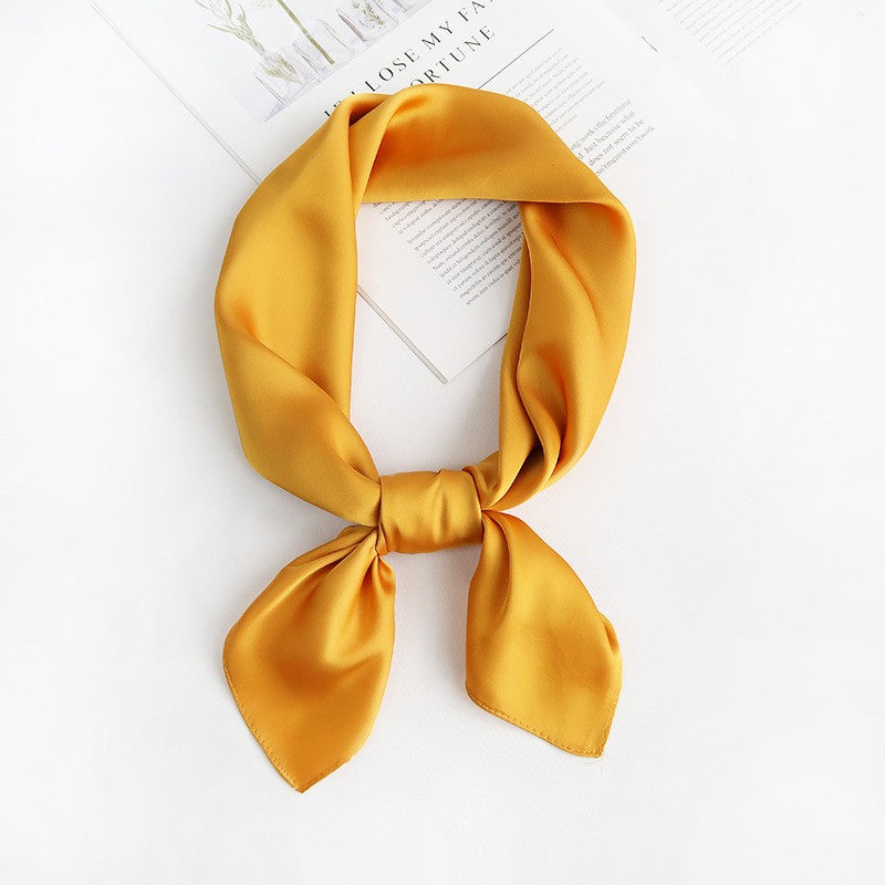 28" x 28" Ginger Yellow Square Scarf Neck Scarves Kerchief Neckerchief Handbags Wrap Scarf #57