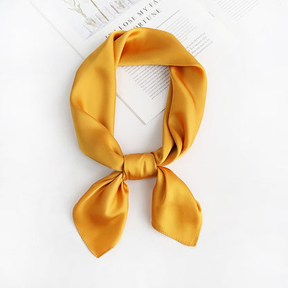 28" x 28" Ginger Yellow Square Scarf Neck Scarves Kerchief Neckerchief Handbags Wrap Scarf #57