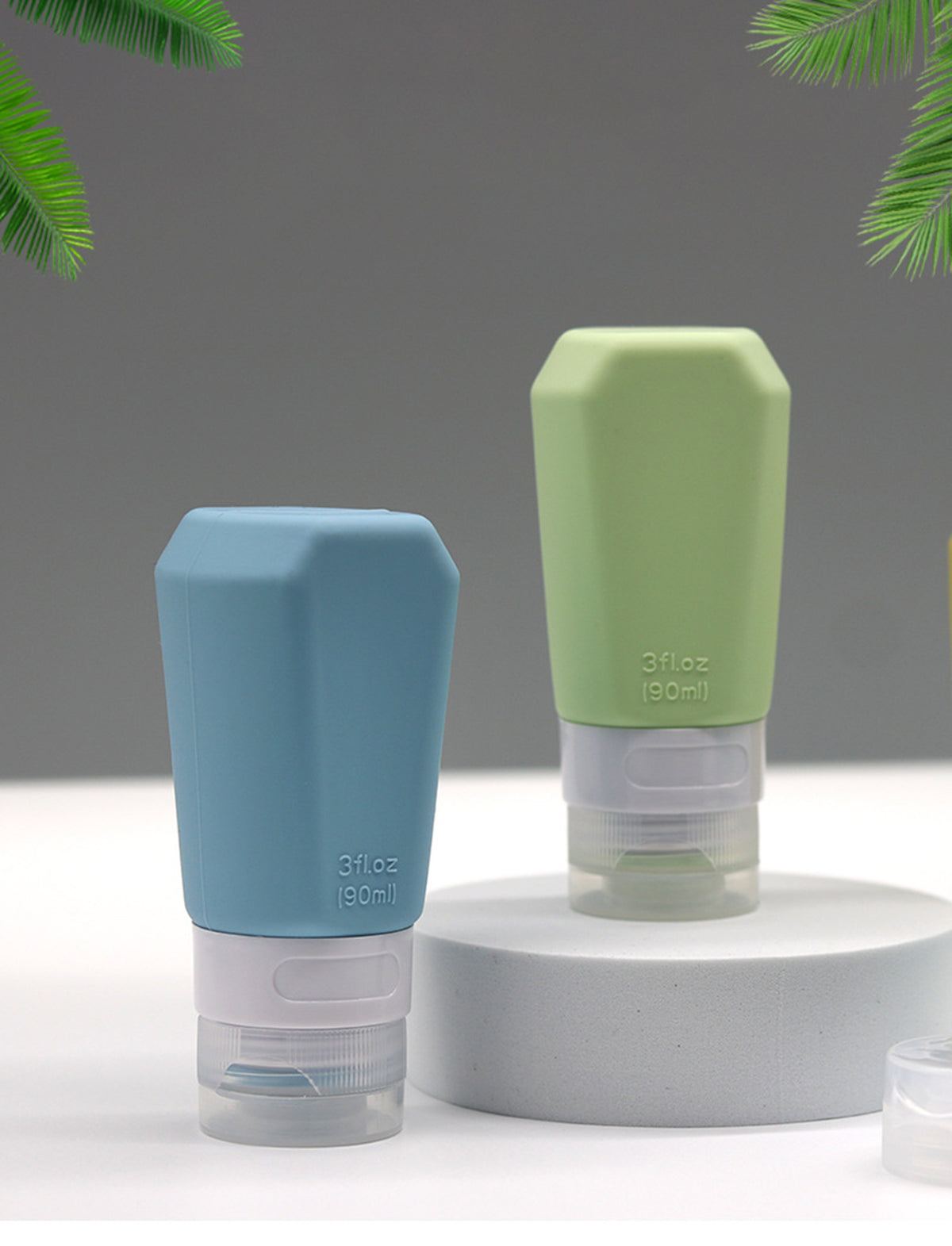 3 OZ Travel Bottles TSA Approved with Label Silicone BPA Free Refillable Cosmetic Container