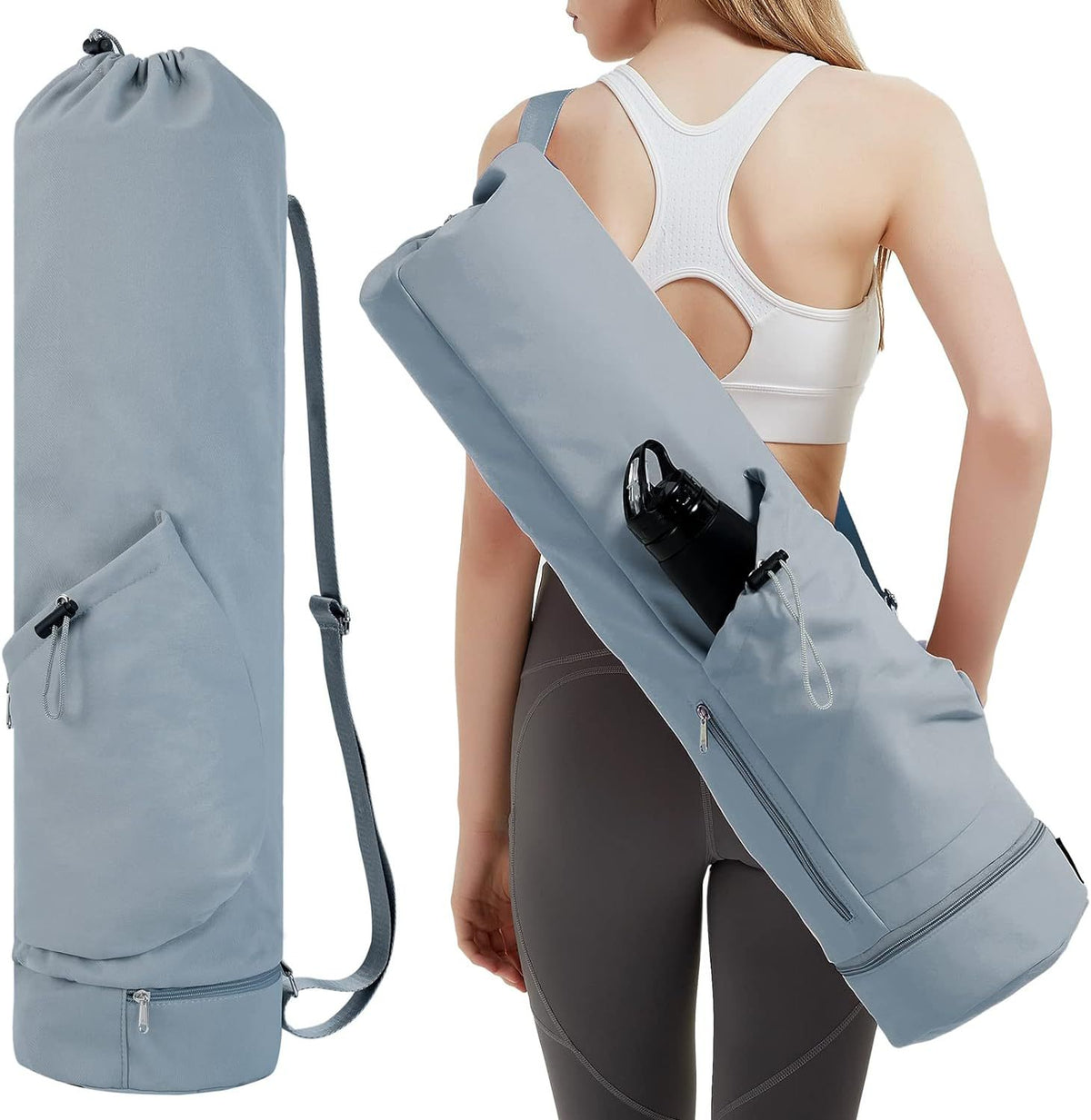 Yoga Bags Yoga Mats Bags Carrier Oxford Tote Bags for Pilates Yoga Lover W/ Wet Pocket