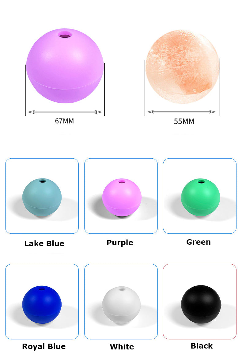 Single Round Shaped Ice Cube Molds Silicone Ice Ball Mold (Medium)