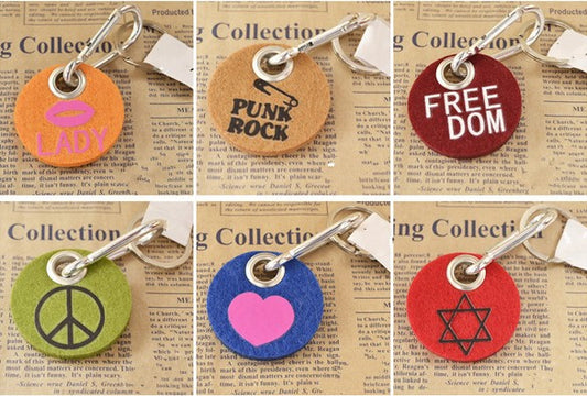 Circular Shaped Felt Key Chain
