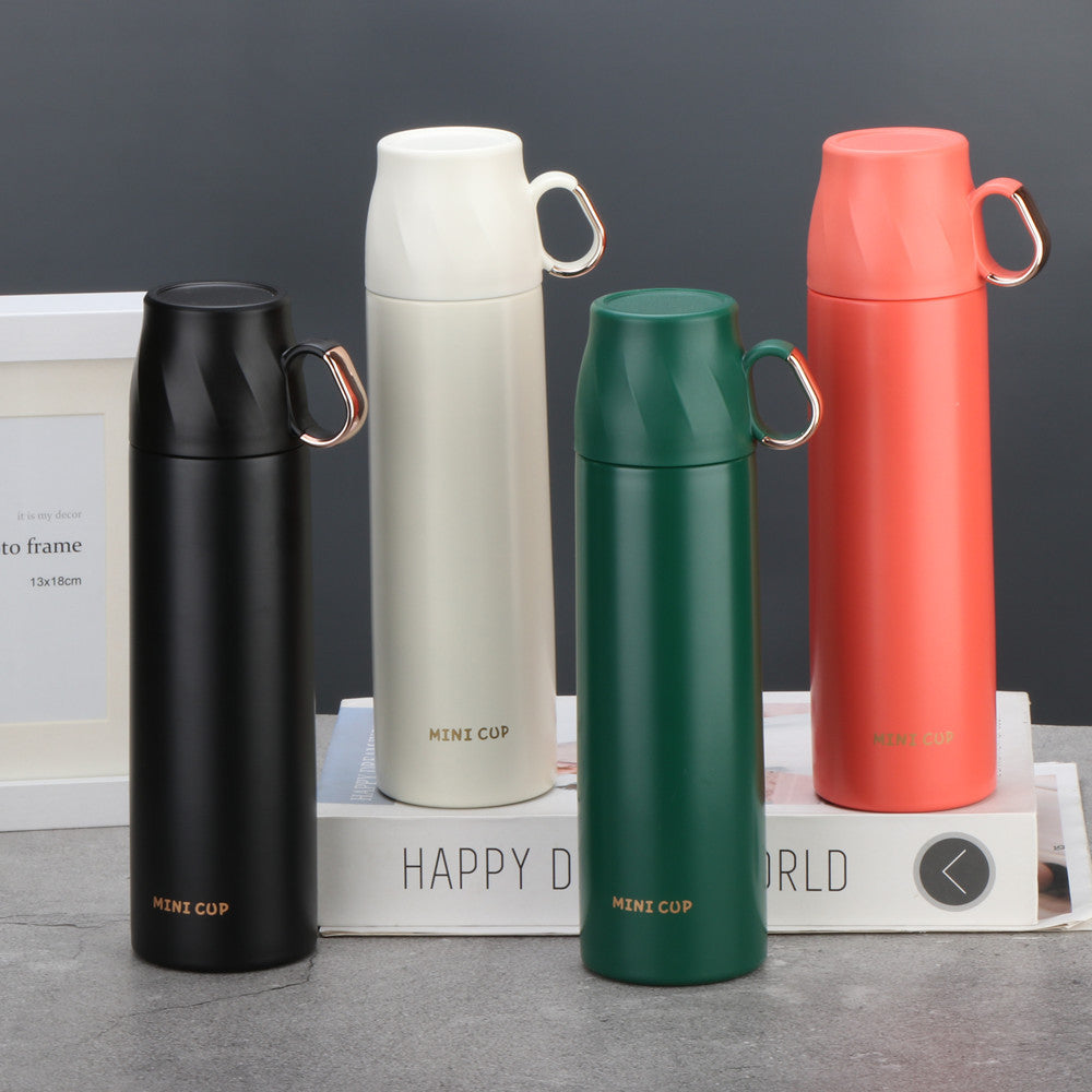 16.9oz/500ML 304 Stainless Steel Insulated Water Bottle With Screw-on Lid Portable Vaccum Mug