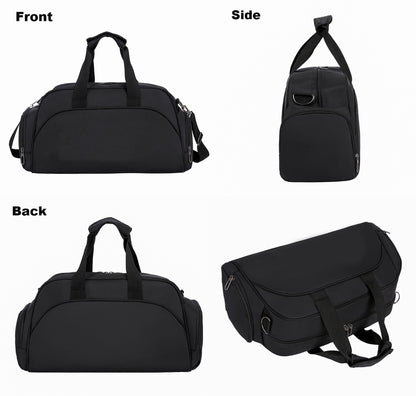Wet and Dry Separated Nylon Tote Bag Swimming Bag Gym Bag for Beach/Fitness/Travel(Size L)
